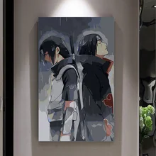 Наруто картины Рисунок Раскраска по номерам на холсте с рамкой нумерация краска по номерам набор акриловых