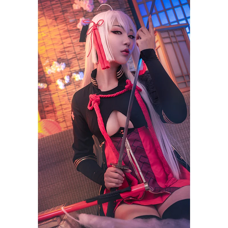 Волосы для косплея ROLECOS FGO из японского аниме Fate Okita Souji белый головной убор 120 см
