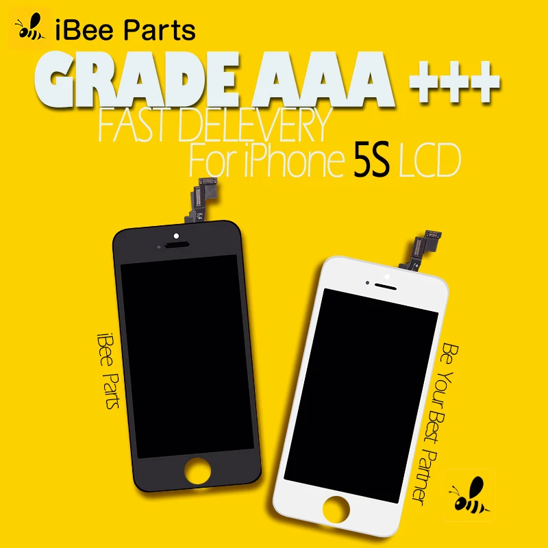 Детали iBee 50 шт. качество AAA для iPhone 5 5C 5S 5SE LCD Pantalla Холодная рамка Черный Белый |
