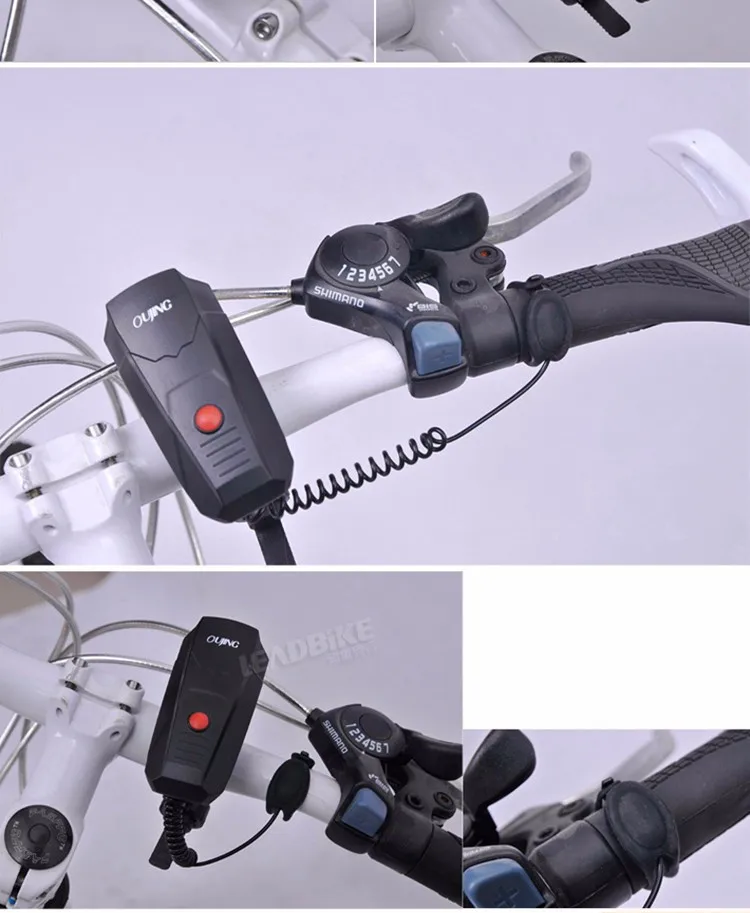 Leadbike Аксессуары для велосипеда 6 звуков электронные велосипедные рога велосипедный аварийный сигнал с креплением на руле кольцо колокольчик черный для велоспорта