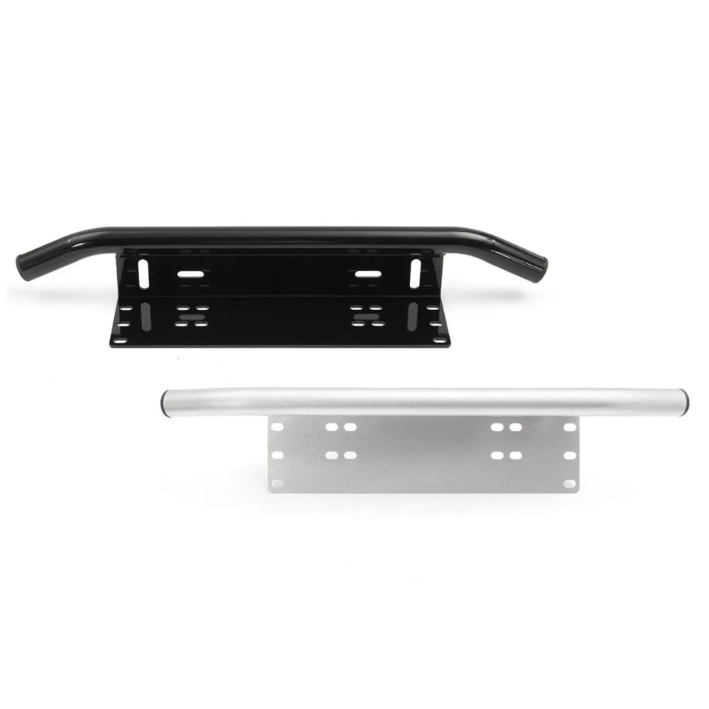 Black-Bull-Bar-Front-Bumper-License-Plate-Mount-Bracket-Holder-Offroad-Light-Bar-For-VW (3)