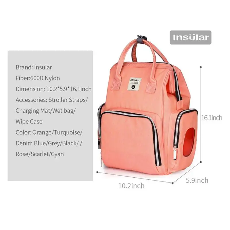 2019 Новая модная сумка для подгузников Портативный Для женщин рюкзак большой Ёмкость путешествия для беременных и кормящих мешок для
