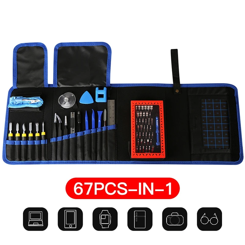 Kaisi 67 в 1 Multi-function Tools Repair мобильные телефоны сумка для Ipad Iphone X 8G 7 6 S Repair Tool Kit