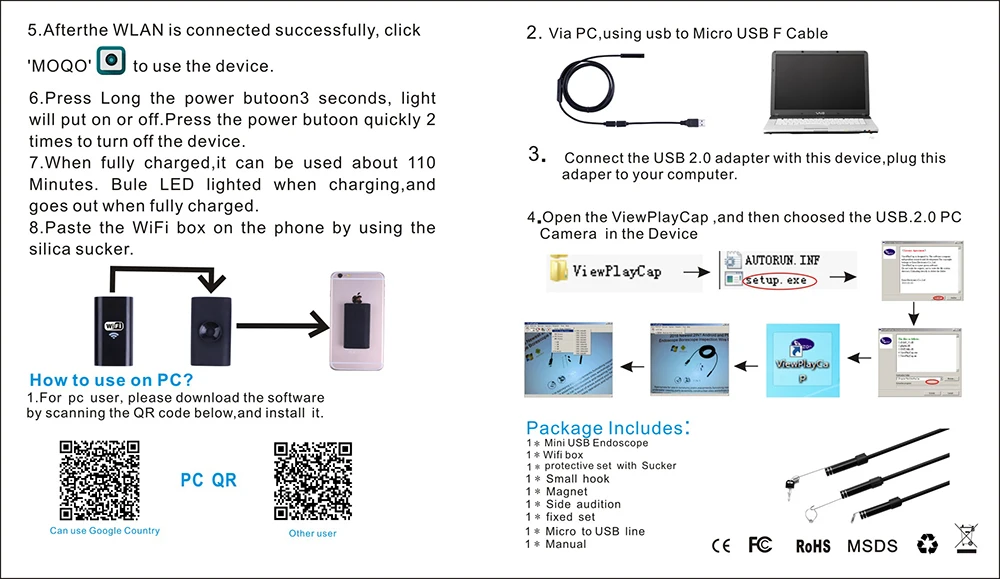 JCWHCAM HD, Wi-Fi, Беспроводной эндоскоп инспекционная Камера 8 мм объектив 1/3/5/7/10 M IP67 Водонепроницаемый бороскоп Поддержка iOS Android