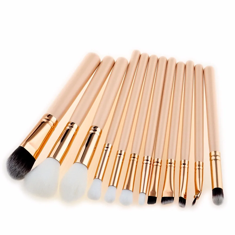 Newest 12pcs Cosmetic Makeup Brushes Set Powder Blush Lip Brow Eyeshadow Soft Hair Beauty Brush Make Up Tools (2)