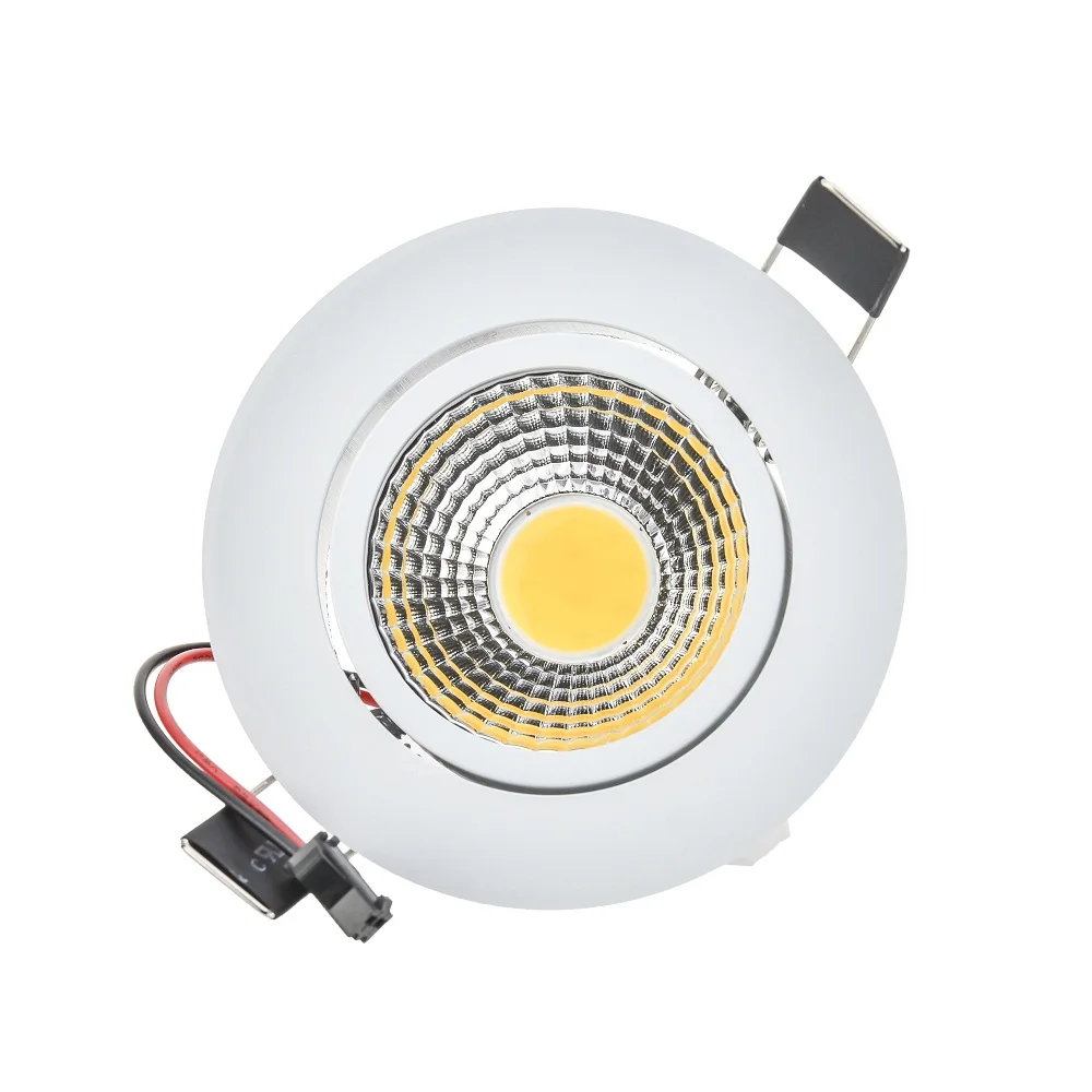 

50PCS/Lot Dimmable 3W 6W 9W COB LED Spot light led ceiling lamp Recessed led downlight cob 110V 220V home luminaire