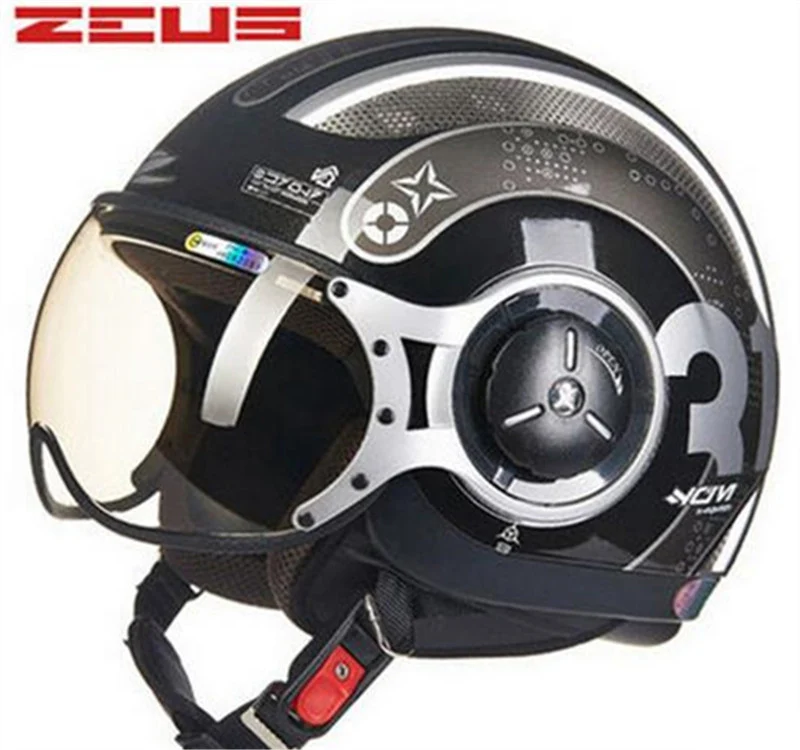 ZEUS тайваньский мотоциклетный шлем motocorss jet retro3/4 half helmet218C - Цвет: color3