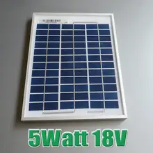 Hot Sale 5W 18V Polycrystalline silicon Solar Panel used for 12V photovoltaic power home system 5Watt