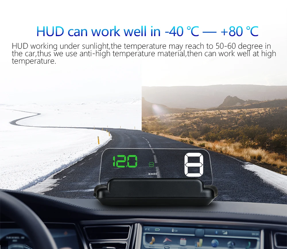 GEYIREN OBD2 gps HUD зеркало автомобиля дисплей лобовое стекло скорость проектор охранной сигнализации температура воды выше скорость об/мин Напряжение