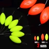 1Group  6PCS/3pcs Oval  Red/Yellow  Mini Fishing Float  MakingFloating  Bobber Rig  BeansStriking Beads With Hole No Stopper ► Photo 2/5