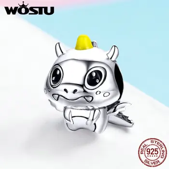 

WOSTU 925 Sterling Silver Little Unicorn Beads Charm Fit Original Bracelet Pendant & Necklace For Women Lovely Jewelry FNC060