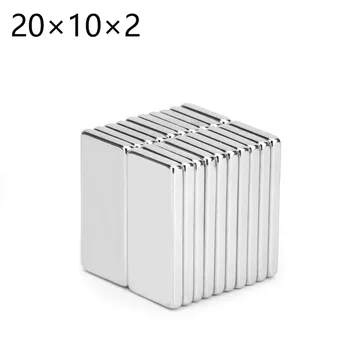 

5/10/15/20/50Pcs 20x10x2 Neodymium Magnet 20mm x 10mm x 2 N35 NdFeB Block Super Powerful Strong Permanent Magnetic imanes Disc