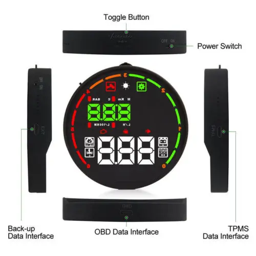 V-checker H501 HUD Дисплей цветное приложение Bluetooth OBD II сканер автомобильный двигатель