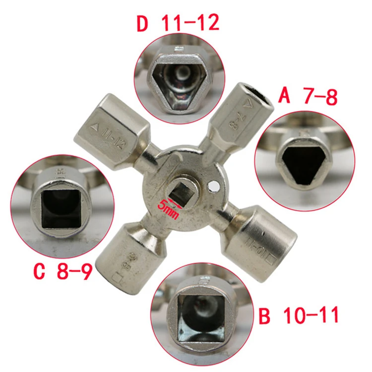 10 в 1 Многофункциональный перекрестный переключатель ключ гаечный ключ сплав Универсальный квадратный треугольник для лифта Электрический шкаф коробка поезд шкаф