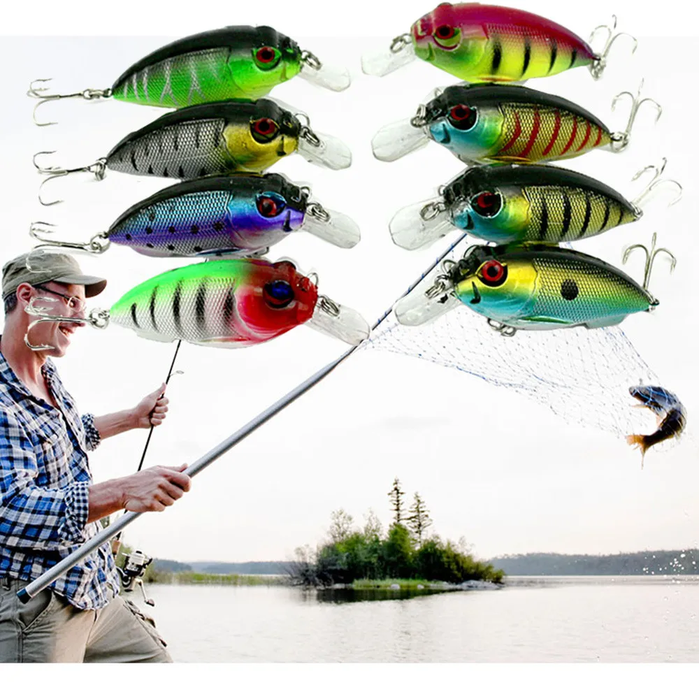 Hothot Super Fishing Lot 8Pcs Fishing Lures Kinds of Minnow Fish Bass Tackle Hooks Baits Crankbaits Outdoor Dynamic Mar31 Hothot Super Fishing Lot 8Pcs Fishing Lures Kinds of Minnow Fish Bass Tackle Hooks Baits Crankbaits Outdoor Dynamic Mar31
