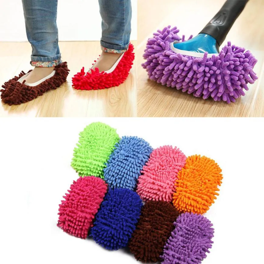 

2Pcs Fashion Convenient Dust Mop Slipper House Cleaner Lazy Floor Dusting Foot Home Floor Shoes Cover Cleaning Lazy Mops