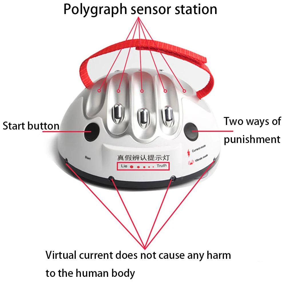 Смешной Полиграф регулируемый взрослый Полиграф Тест Электрический шок детектор лжи шокирующий лжец истина или вызов игровые консоли настольная игра