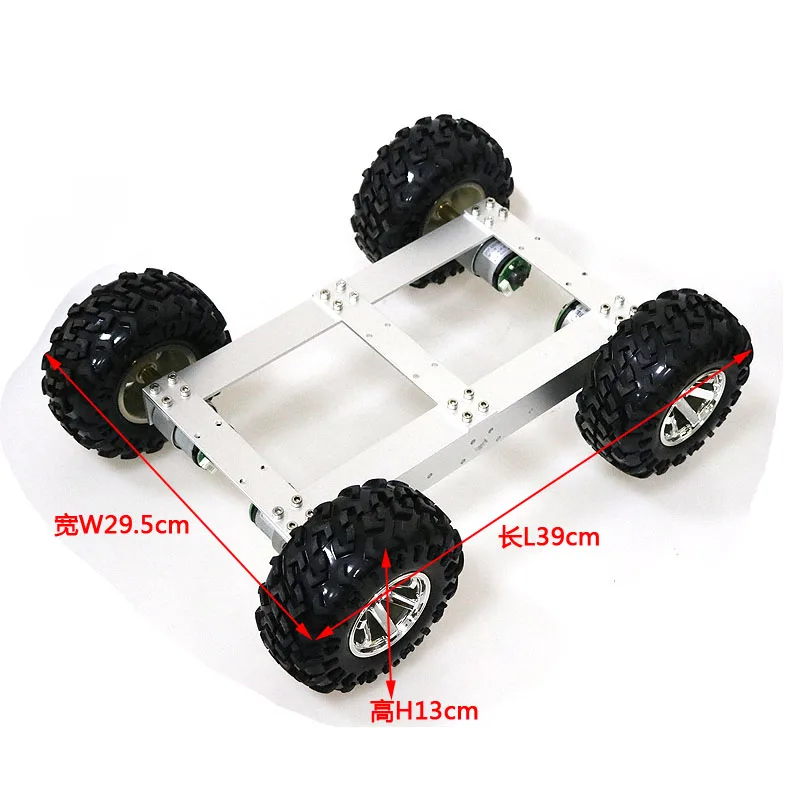 

SZDOIT C4 4WD Mobile Robot Metal Chassis Heavy Load + 4 Pcs Motor Diy Educational Intelligent Platform