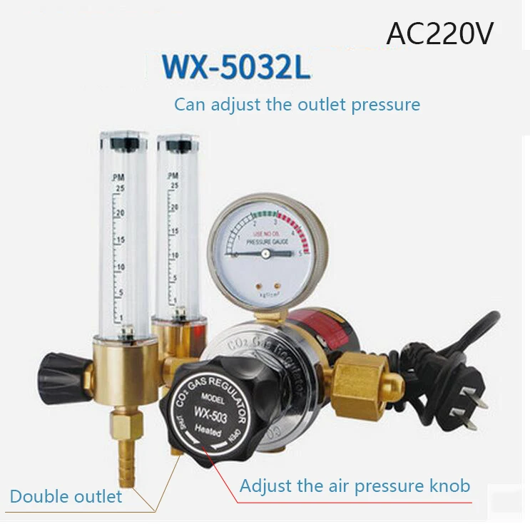 WX 5032L36 Argon CO2 Pressure Meter Regulator Flow meter Regulator MIG