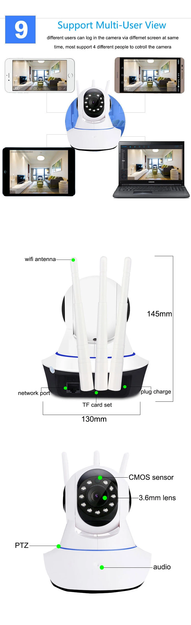 Lintratek мини-камера видеонаблюдения hd wifi IP беспроводная камера безопасности 1080 P Детский Монитор 2MP ip-камера 10 м ИК ночь#40