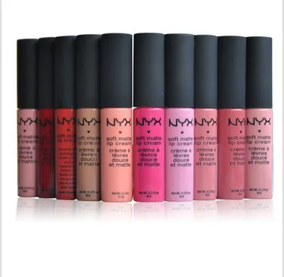 

NYX SOFT MATTE METALLIC LIP CREAM makeup Lipstick Lip New 12 Color make up lip tint maquiagem free shipping
