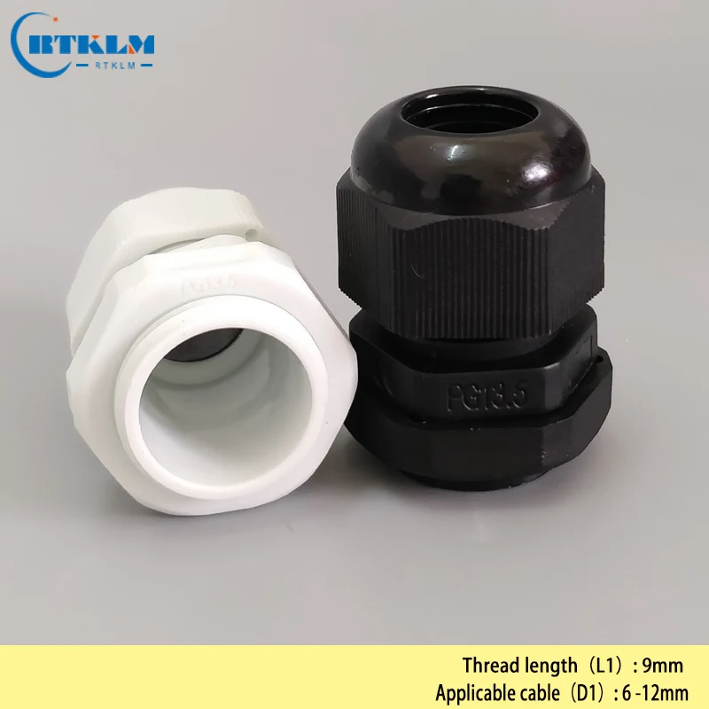 

PG13.5 Plastic Waterproof Cable Glands 6-12mm [0.24*0.47inch] nylon Wire Connector Waterproof Cable Gland IP68 20PCS/LOT