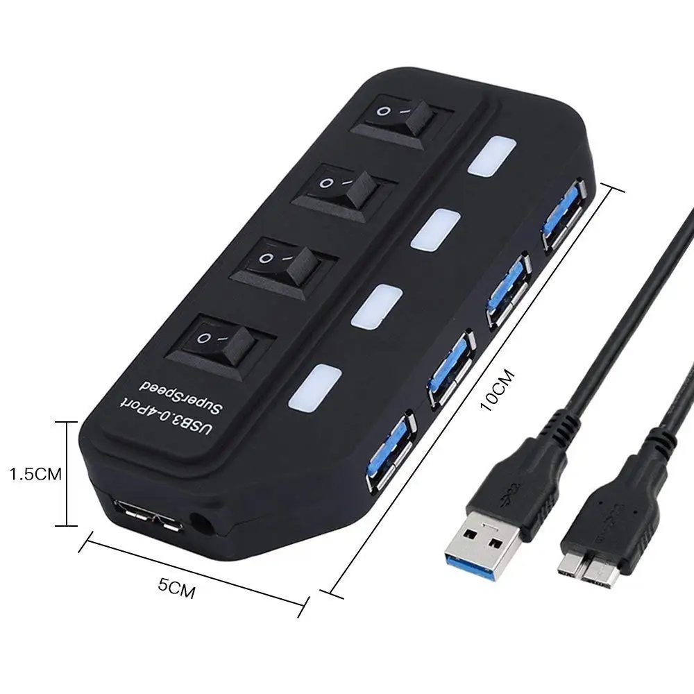 Usb max speed. Usb hub 3.0 superspeed 4 ports hub.