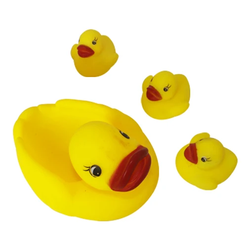 Для ванной время для малышей Rubber Duck Семейный комплект Детские писклявым Игрушечные лошадки Play