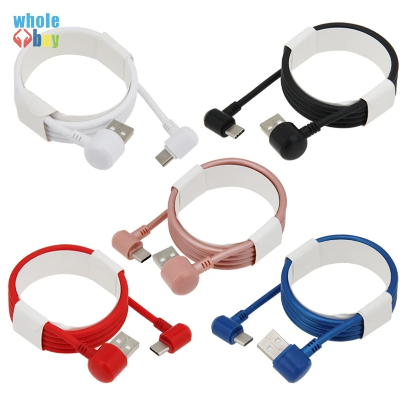 US $325.51 300pcsLot Wholesale 1m 2m 3m Colorful Round 90 Degree Elbow Game Cable Type C 8pin Micro USB 5pin Data Cable For IPhone Huawei