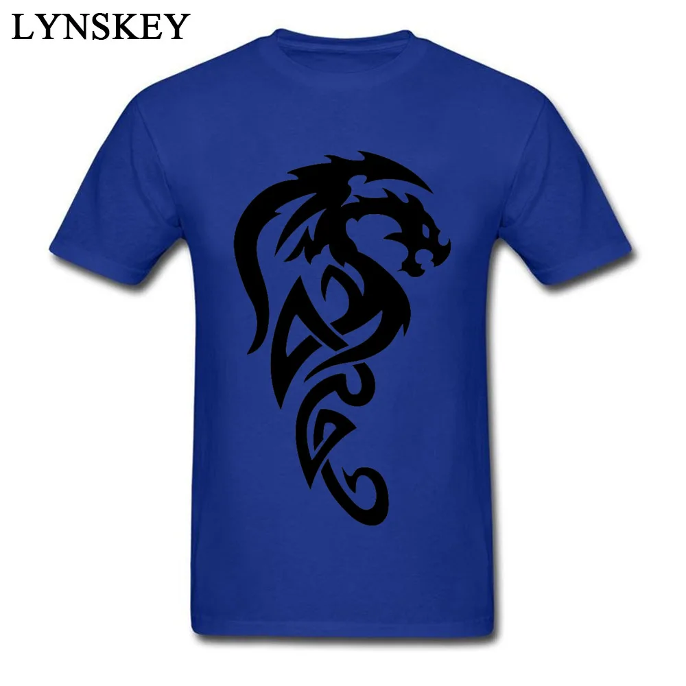 6-2-dragon-tattoos-pic O-Neck Mens T Shirts Summer Family Tops Tees Short Sleeve Funny Pure Cotton Printed Tee-Shirts 6-2-dragon-tattoos-pic blue