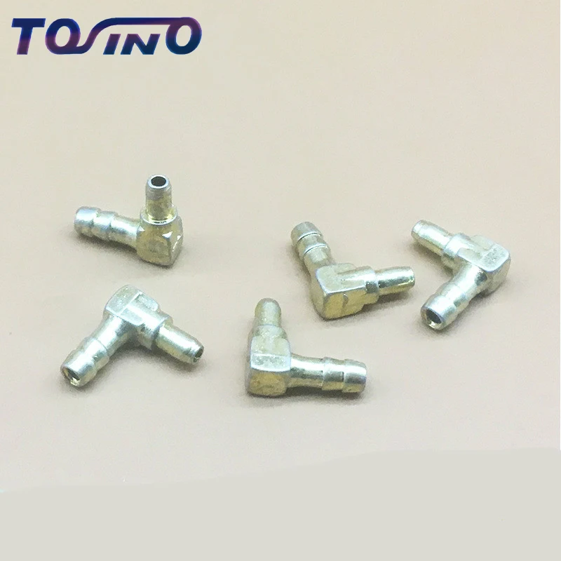

5PCS New Brass Elbow Fuel Inlet Joint Pipe for Chinese 45cc 52cc 58cc Chain Saw 4500 5200 5800 Chainsaw Carburetor Spare Parts