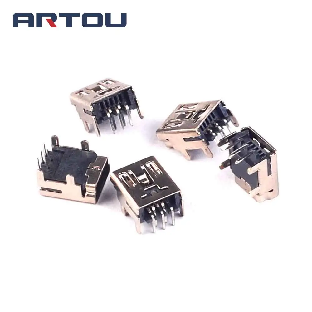 20 шт. мини USB разъем DIP Тип 5 контактный 90 разъем|socket pin|socket dipsocket connector |