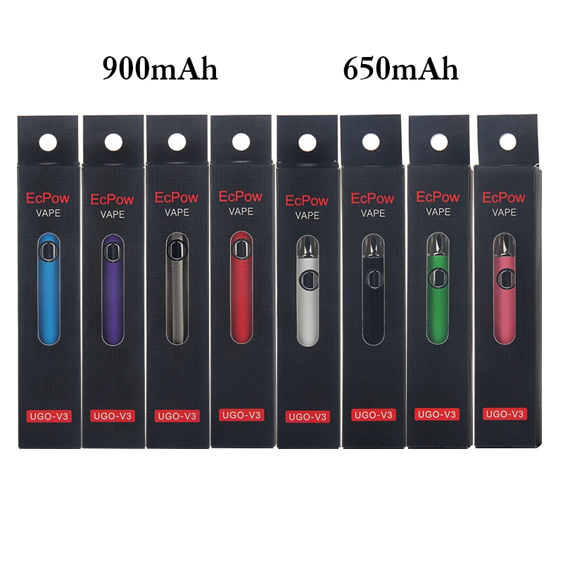 UGO V3 электронная сигарета 510 Vape батарея 650/900mah Preaheat Регулируемое напряжение мод подходит резервуар для масла CBD Атомайзер