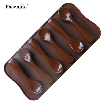 

New Brand Bakeware Chocolate Spoon Shape Silicone Forms Molds for Pastry Tools