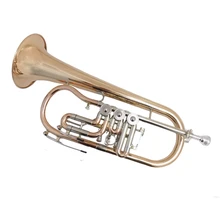 Bb Flugelhorn Gold brass with case mouthpiece trumpets Flugelhorn musical instruments