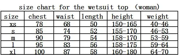 woman wetsuit top