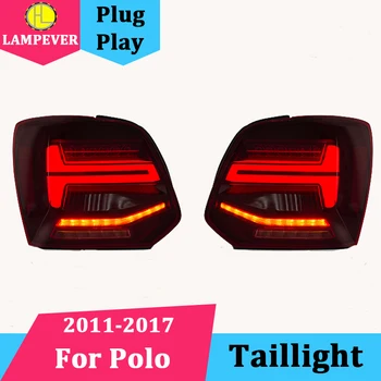 

Car tail lights for VW Volkswagen Polo 2011-2017 taillights LED Tail Lamp rear trunk lamp drl+brake+reverse+Dynamic turn signal