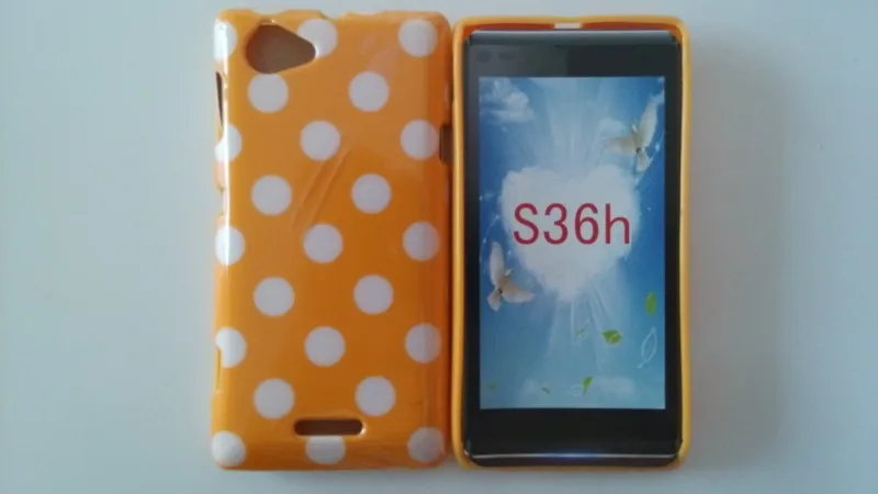 Sony Xperia L S36h Polka Dots Case (4)