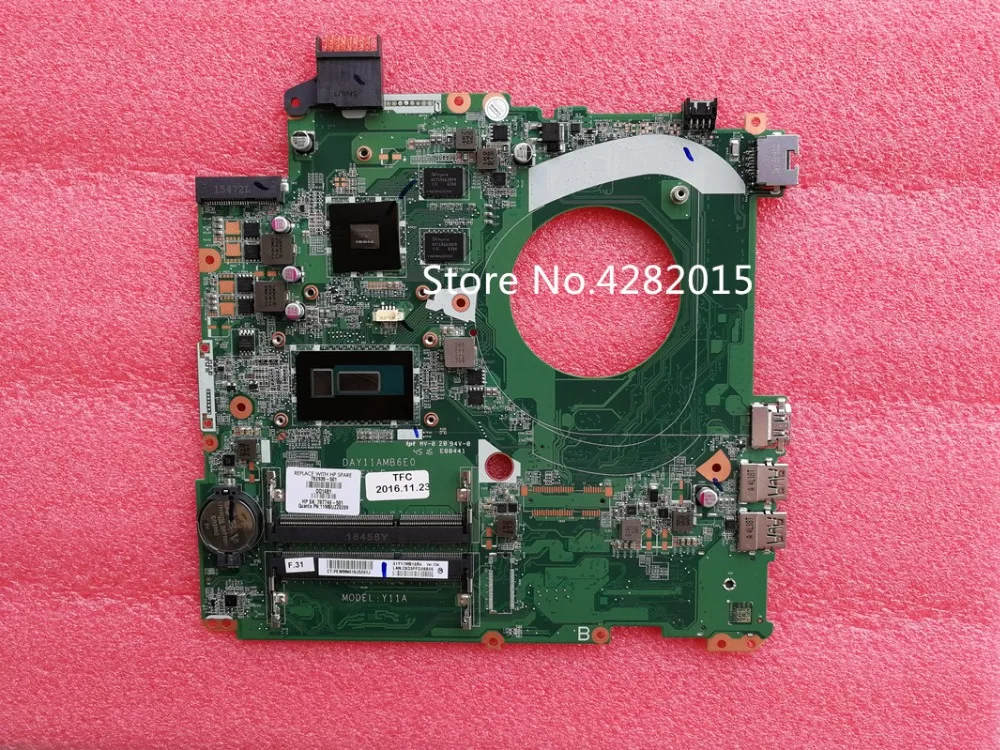 

782938-001 Free shipping Laptop motherboard for HP 15-P 782938-501 Notebook mainboard I5-5200U DAY11AMB6E0 100% tested