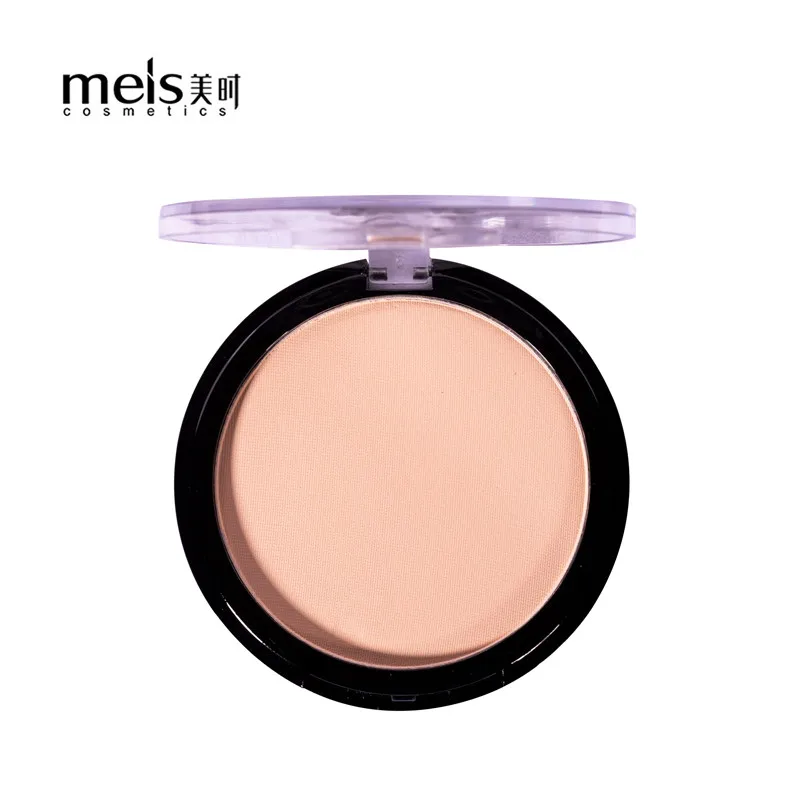 MEIS натуральная пудра для лица Минеральная основа контроль масла осветляет отбеливающий консилер макияж прессованная пудра со спонжем MS0165 - Цвет: 0165-1