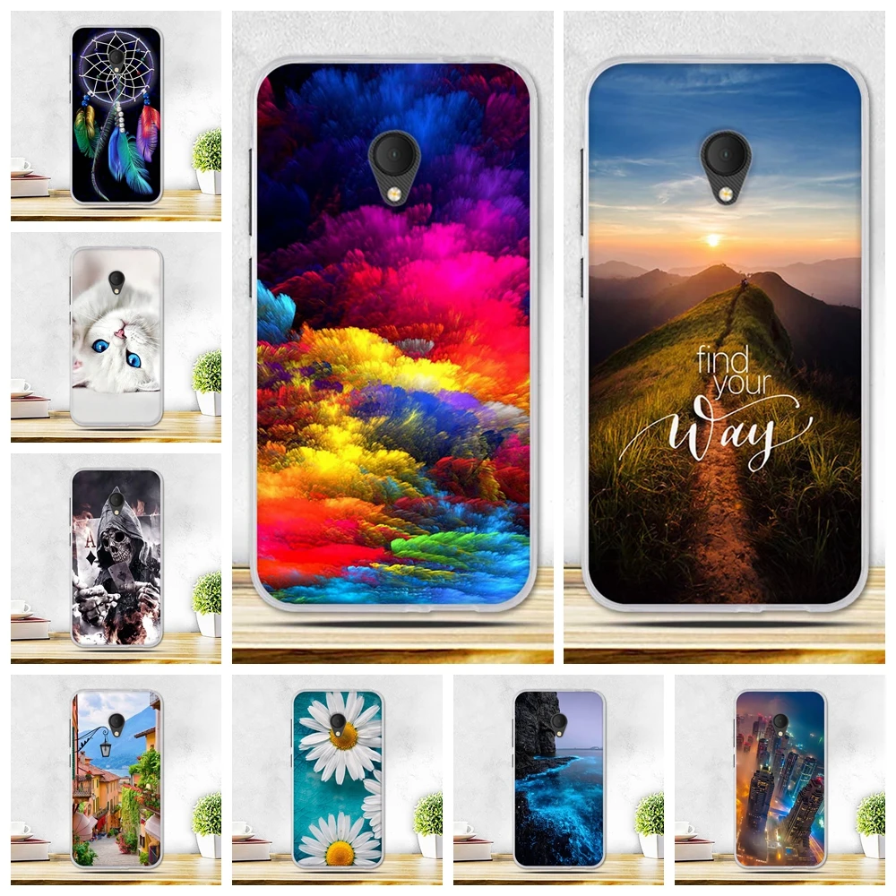 

Phone Case For Alcatel U5 4G Case Cover Soft TPU Silicone Cases For Alcatel U5 5.0" Case For Alcatel U 5 Bags Flower Paint Cover