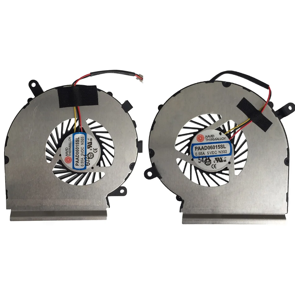 A Pair New Original CPU GPU Cooling Fan For MSI GE62 GE72 PE60 PE70 GL62 PAAD06015SL N302 Laptop Cooler Radiators Cooling Fan