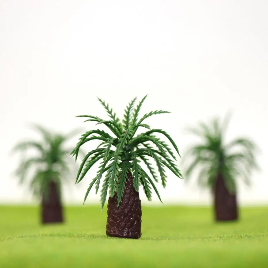 

20pcs 25mm-50mm Model Palm Trees Sago Cycas Model Layout Train Scale 1/60 -1/200 NEW model train ho scale YS09 railway modeling