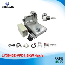 3D CNC router 3040 milling machine with 1500w spindle, assembled well cnc machine 110v 220v