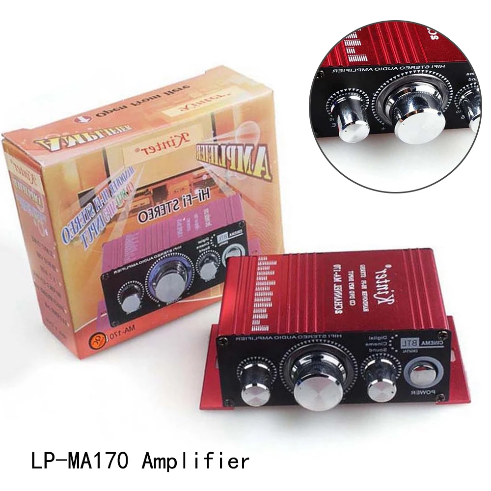 Красный автомобильный аудио 12V Мини стерео соединение низкое искажение RCA LP MA170