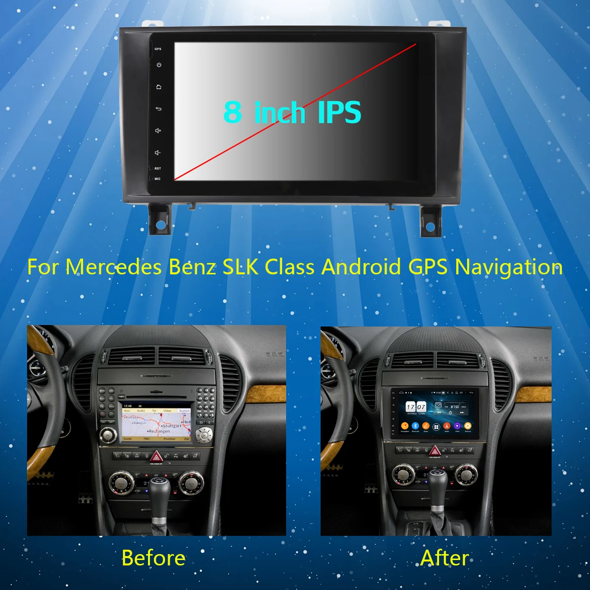 Автомобильная магнитола 8 &quotIPS ядер 4G + 64G Android 9 0 для Mercedes Benz SLK Class R171 W171 SLK200 SLK280 SLK300