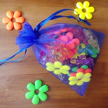 500 шт 7*9 см ярко-синяя Органза Подарочная сумка Стенд для ювелирных украшений Сумки на шнурке сумка для браслетов/ожерелья Мини сумка из пряжи