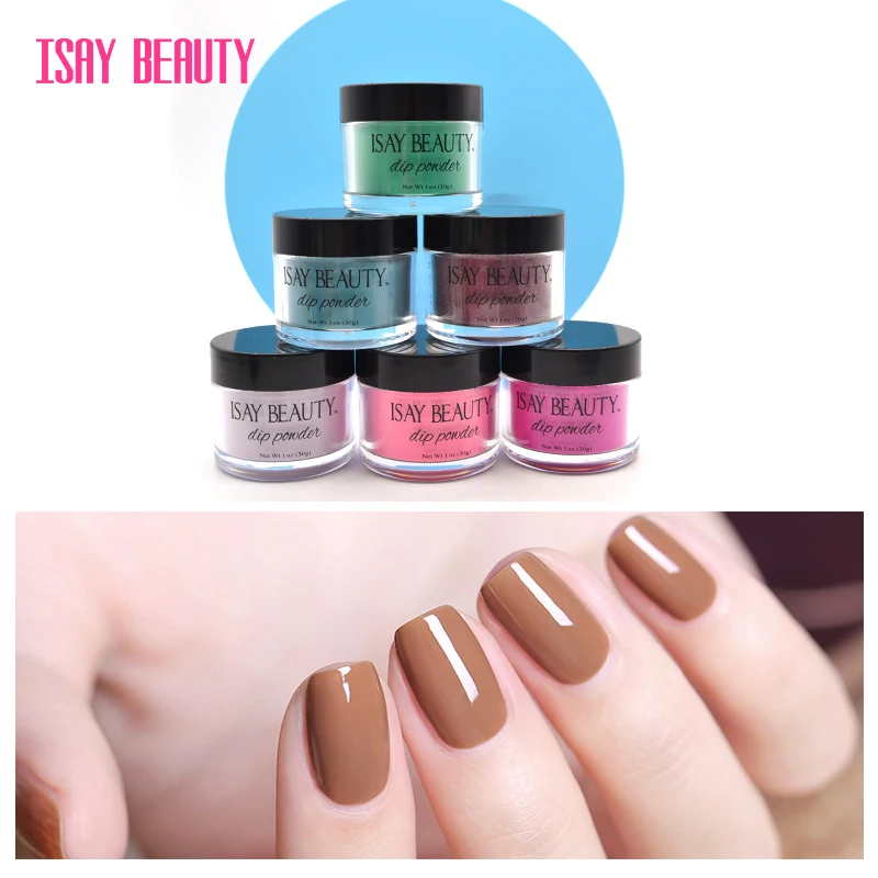 

ISAYBEAUTY 28gram Dip Powder no UV LED light long lasting simply apply easy soak off DIY nail art (S041--S060)