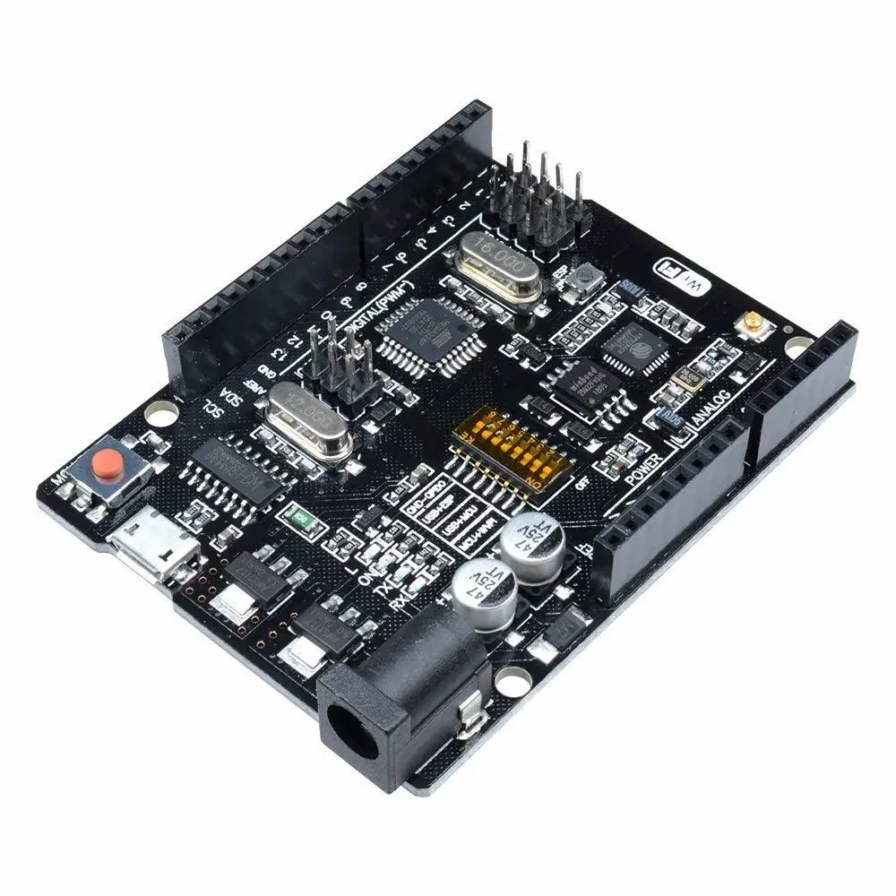 UNO + WiFi R3 ATmega328P + ESP8266 (32 Mb памяти) USB-TTL CH340G для Arduino Uno NodeMCU WeMos ESP8266 Diy kit
