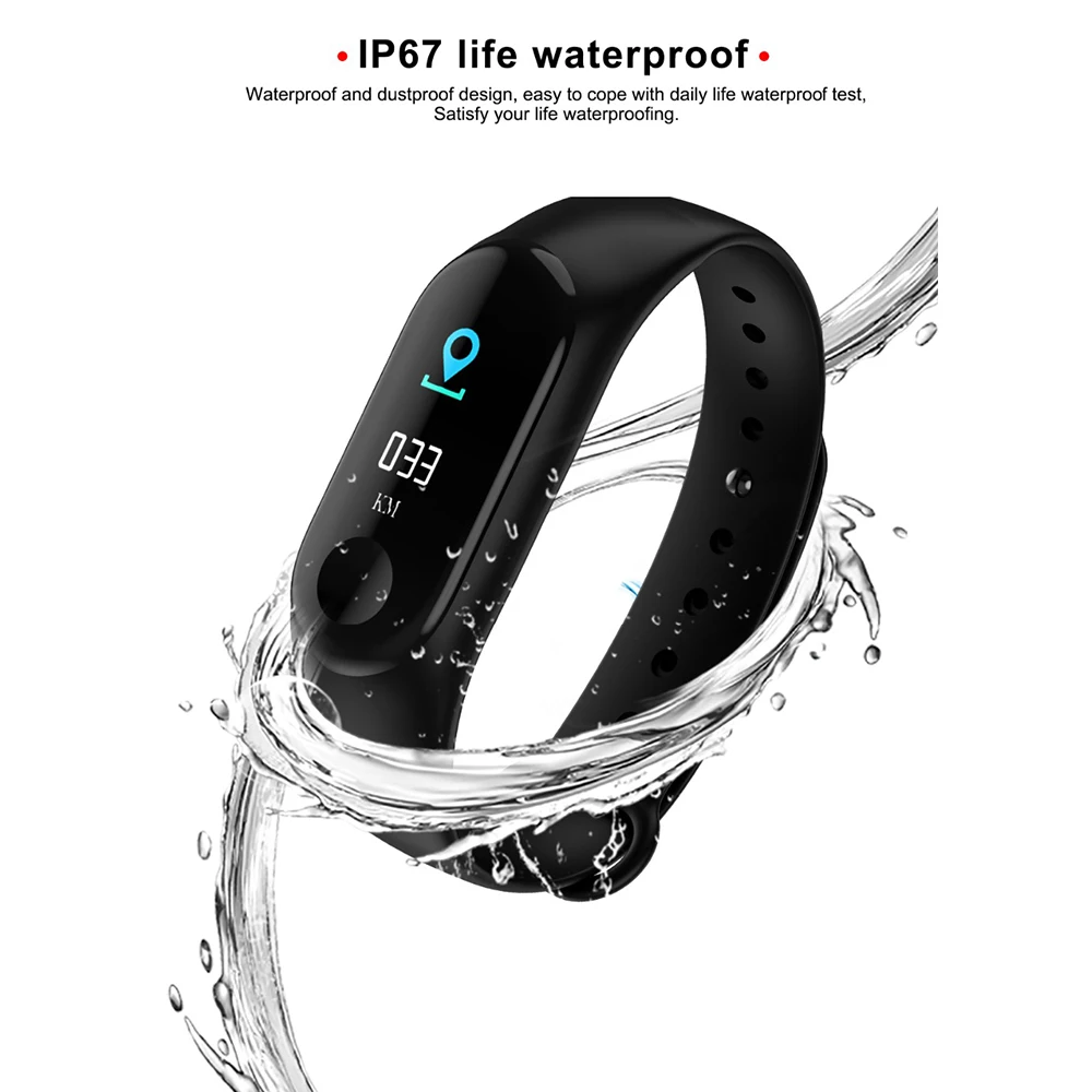 M3 band Outdoor Sports Smart Wristband Fitness Bracelet Heart Rate Blood Pressure Monitoring Wristbands Tracker VS Mi band 3 M3 band Outdoor Sports Smart Wristband Fitness Bracelet Heart Rate Blood Pressure Monitoring Wristbands Tracker VS Mi band 3